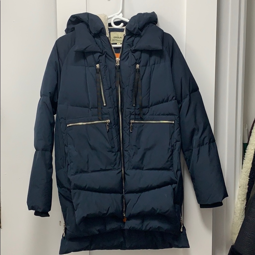 Orolay women’s jacket, navy, size small